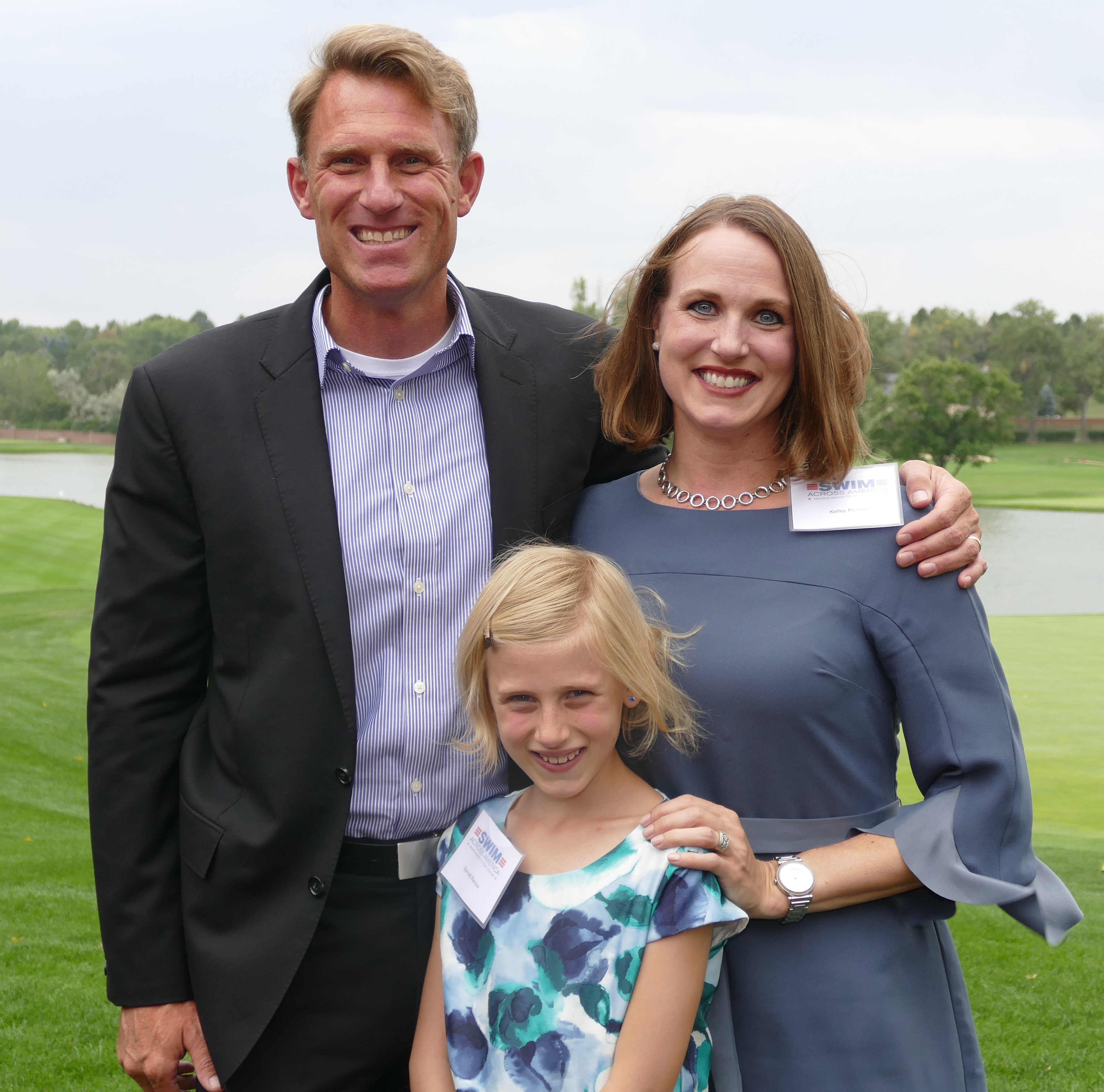 Matt Renoux of 9News with his wife Kelley and daughter Sonnett