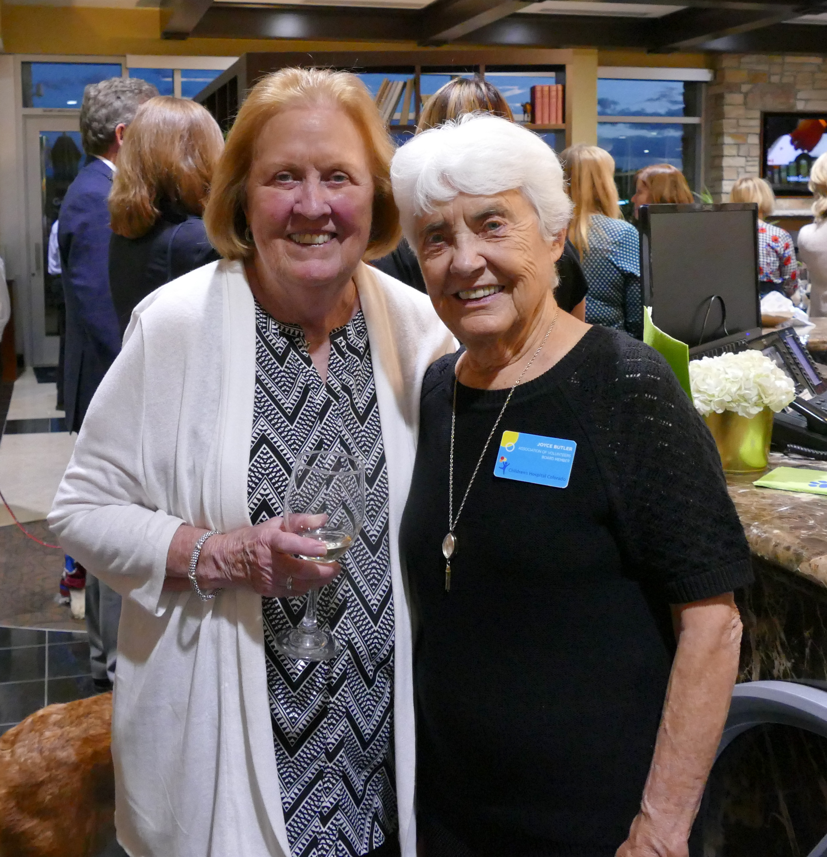Peggy Fitzgerald, left, with board member Joyce Butler