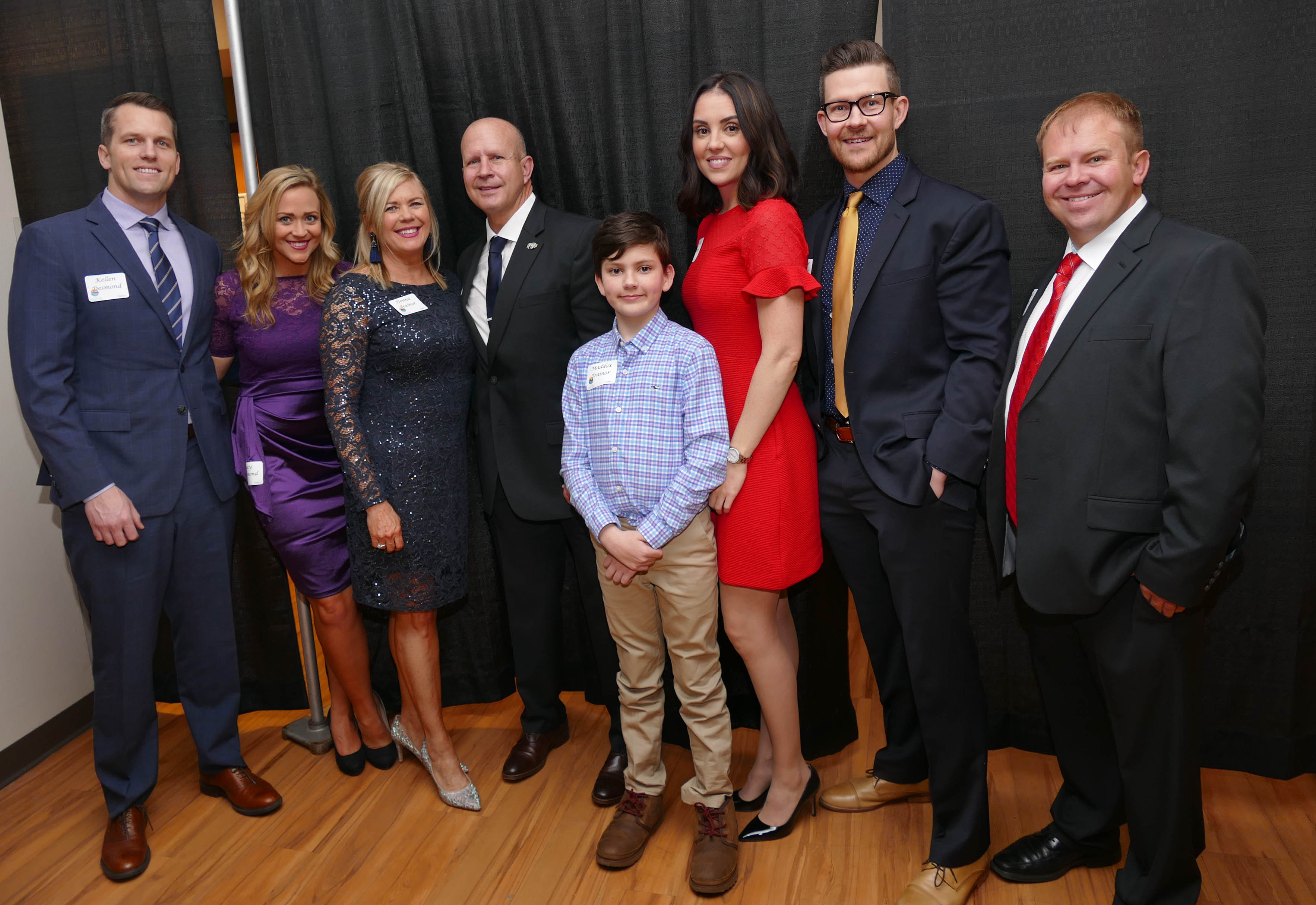 Kellen and Lacy Desmond, left, Donna and honoree Andrew Trainor, Maddox ...