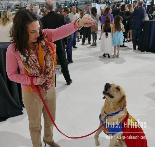 Anna Conrad with prescription pet Henry, who is also a ski patrol dog