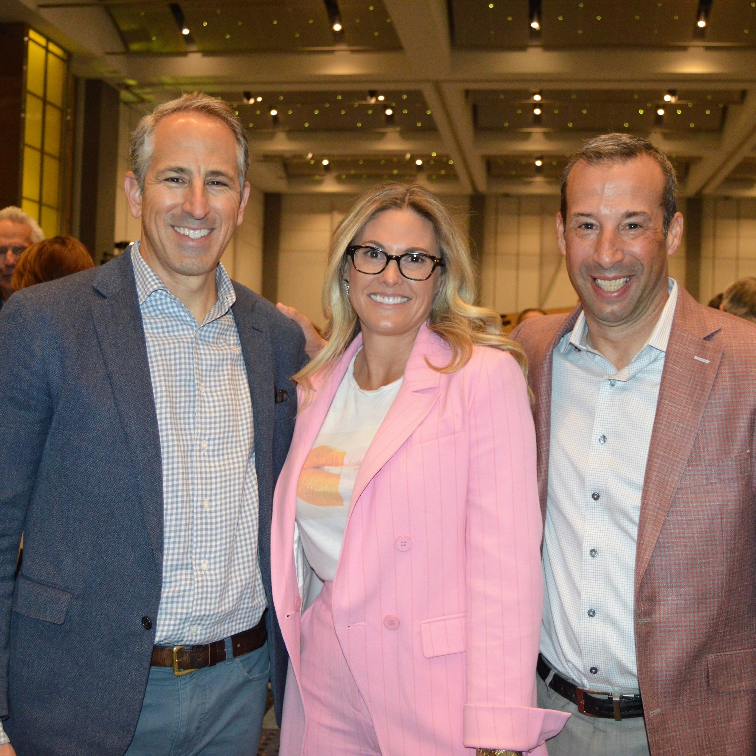 Adam and Katie Agron (left), with Rich Benenson