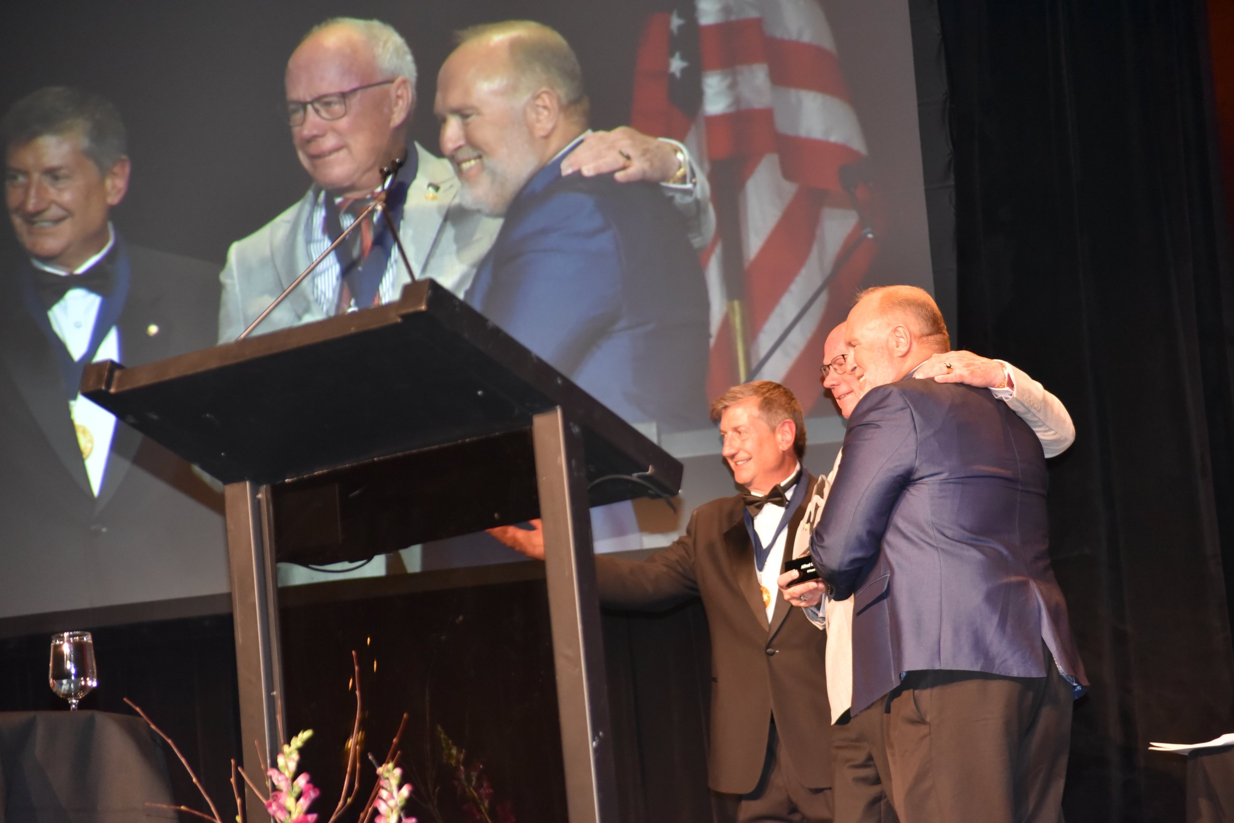 Brian O'Meara accepts the award on behalf of his late grandfather ...