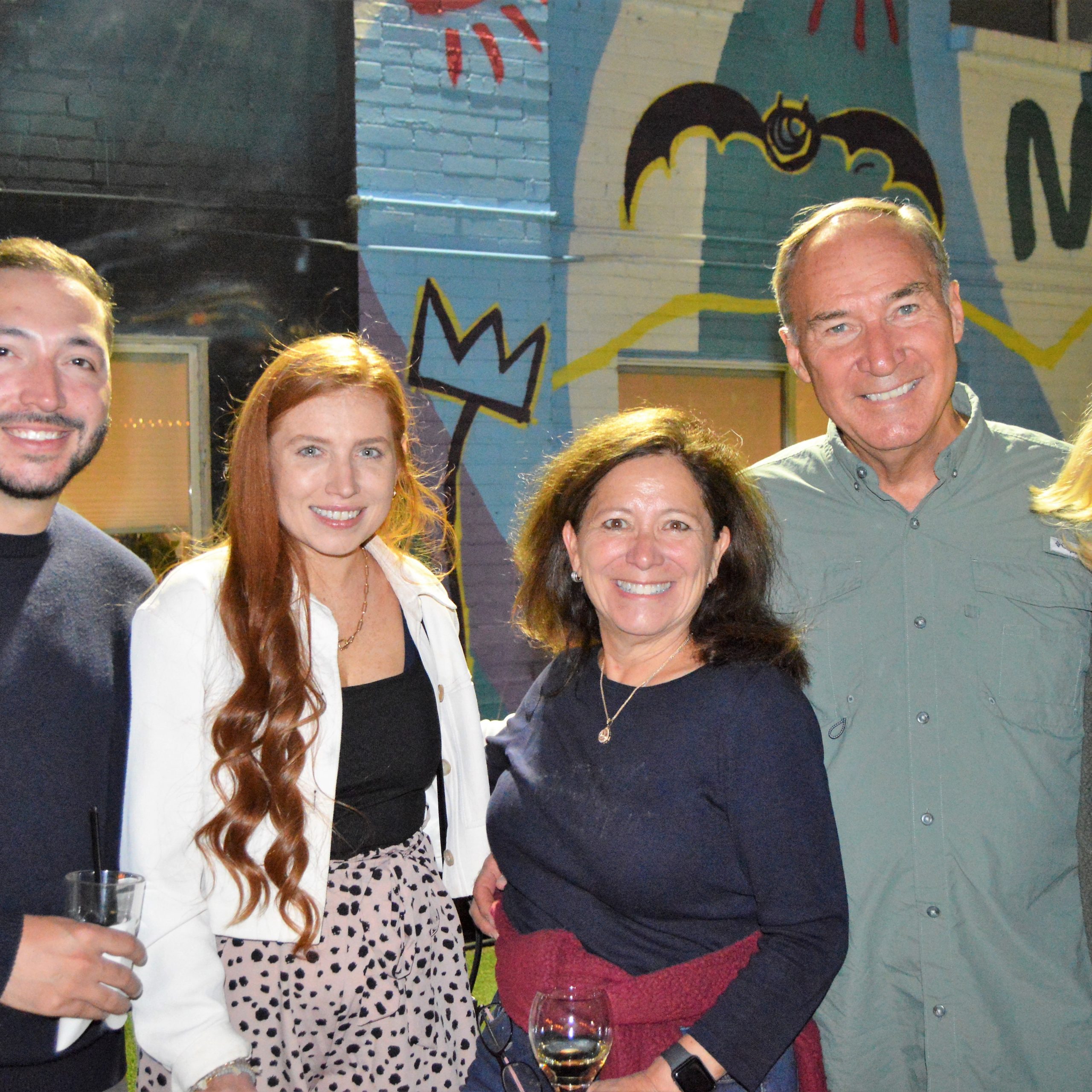 (l to r) Garrett Johnston, Juliana Chauncey, Adrienne Cordova, Kelly