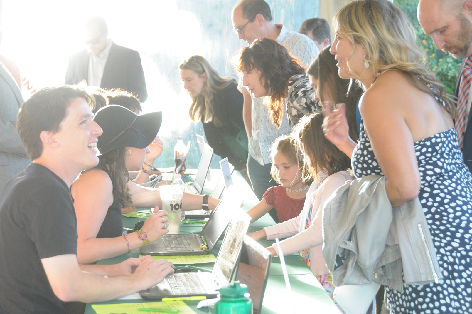 Admissions staff were busy registering 300 guests